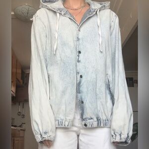 Fashion Nova Men's Blue Striped Jacket